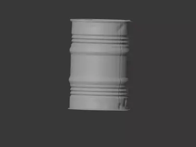rusty metal barrel 3D model