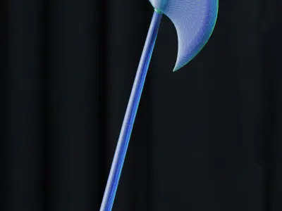 Simple Axe with 2 style Free low-poly 3D model