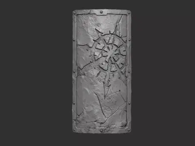 ZbrushShield HighPoly 3D model 3D model
