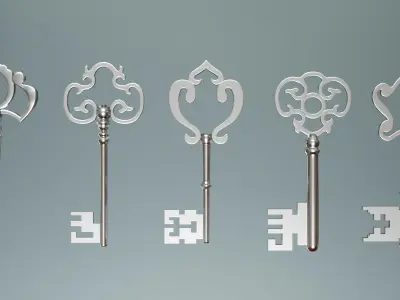 Key Set Free low-poly 3D model