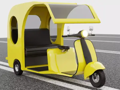 Motorickshaw 4K 3D model