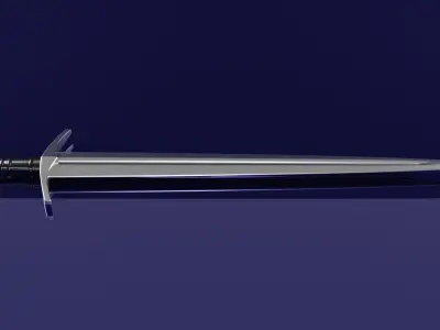 Iron sword 3D model 3D model