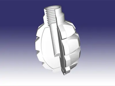  F-1 in the cut 3D print model