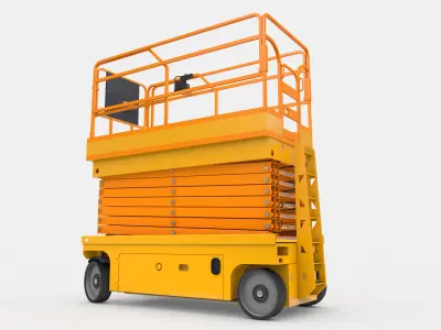 Scissors Lift Aerial Work Platform 3D model