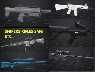 weapon pack models high poly  45 pcs bulk offer 3D model