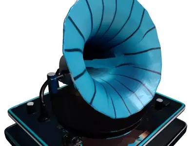 Futuristic SciFi Gramophone Record Player 3D model