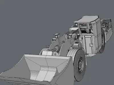 Atlas Copco underground loader Scooptram ST7 battery powered 3D model