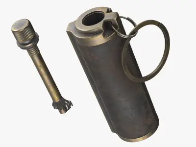 Vintage Flint Lighter 3D model