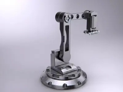 Robotic arm with socket prime 3D model