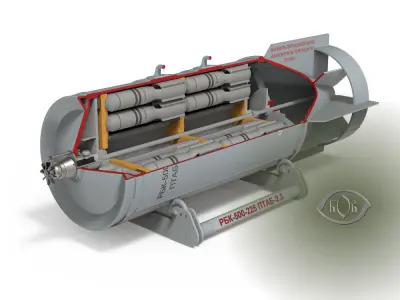Soviet Russian Cluster aviation bomb RBK 500 255 PTAB 2 5  3D model
