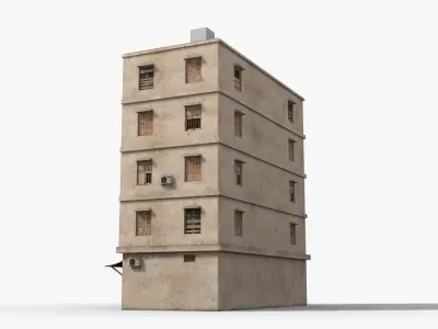 Arab Middle East Building x19 Low-poly 3D model
