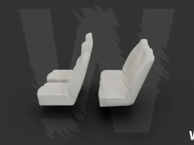 Tesla Complete Seat Set for tesla car Low-poly 3D model