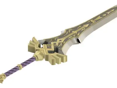 Royal claymore 3D printable from the legend of zelda BOTW 3D print model