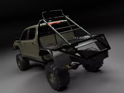Off Road Pickup Truck 4x4 Rigged Game Ready Vehicle 3D Model 3D model