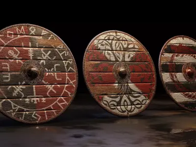 Viking Shield 3D model shop