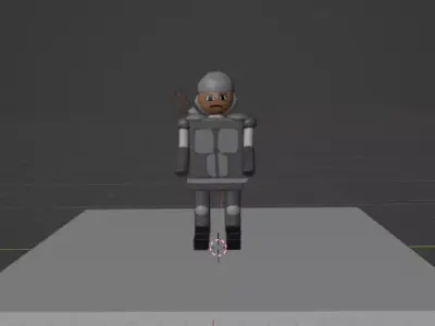 Knight from 1700 Low-poly 3D model