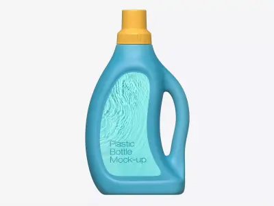 Plastic Bottle with Handle Mockup 01 3D model