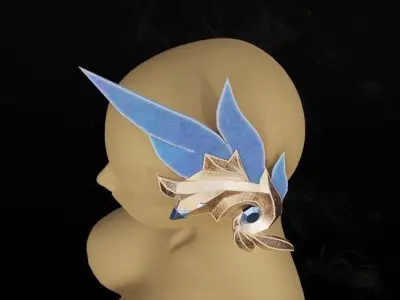 Decorative head female lowpoly game asset Free low-poly 3D model