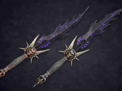 Dark Fantasy Knife Low-poly 3D model