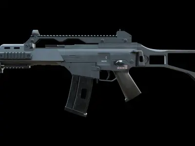 g36 c - low poly - Heckler Koch Low-poly 3D model