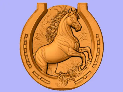 STL FILE CAVALO EMPINANDO 3D model