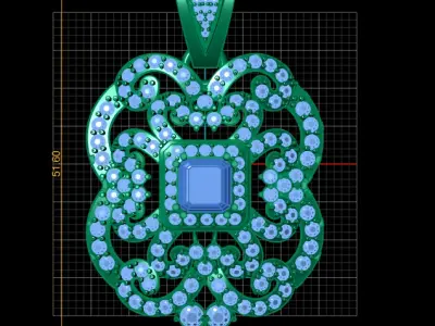 ANTIQUE PRECIOUS PENDANT 3D PRINTABLE MODEL 3D print model