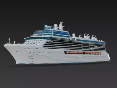 Modern Luxury Cruise Ship Passenger Liner 3D print model