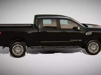 2024 Titan XD Pickup Truck 3D Model  High Detail  PBR 3D model