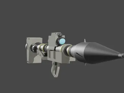 Low-Poly Rocket Launcher Low-poly 3D model