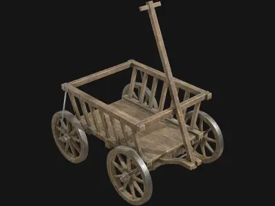 Cart 4 Low-poly 3D model