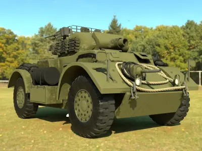 WW2 TANK Military Staghound MK Tank   Multi Task Vehicle WW2   3D model