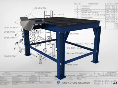Platform platformform - steel structure Free 3D model