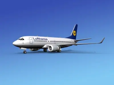 Boeing 737-700ER Lufthansa 3D model
