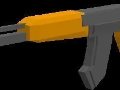 low poly ak47 Free low-poly 3D model