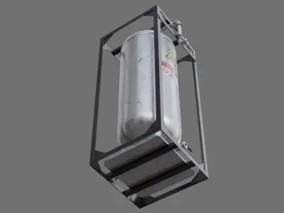 Oil Storage 1F Low-poly 3D model