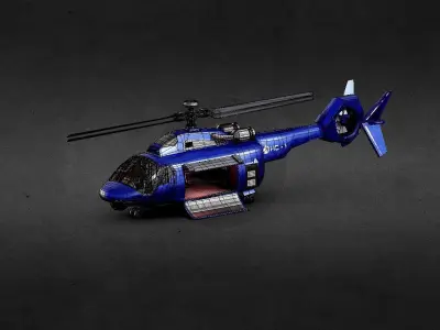 Helicopter PBR Low-poly 3D model
