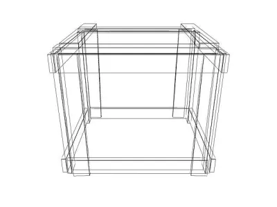 Simple Wooden Crate 3D model