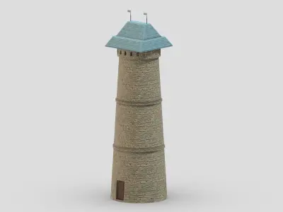 Medieval Castle Module 12 Low Poly PBR Realisti Low-poly 3D model