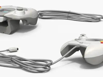 Sega Dreamcast Game Controller with Cable 3D model