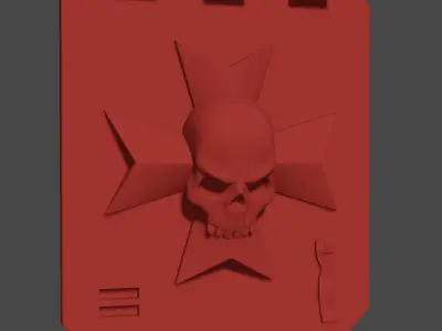 Templar Rhino Skull Cross Door  3D model