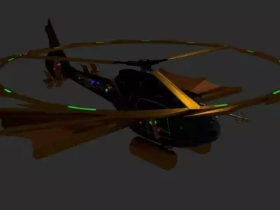 Steampunk Helicopter 3D model