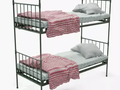 Old Metal Bunk 3D 3D model