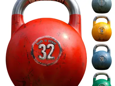 Old weights worn out - set 3D model