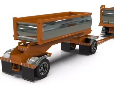 Peterbilt 389 Transfer Dump Truck 3D model