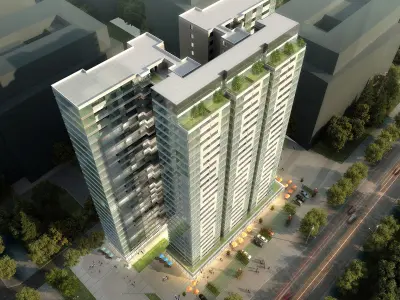 3Dmax fashion city commercial square building 284 3D model