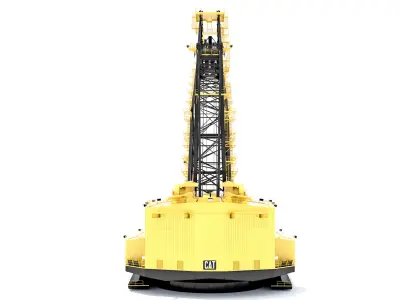 Dragline 3D model crane 3D model