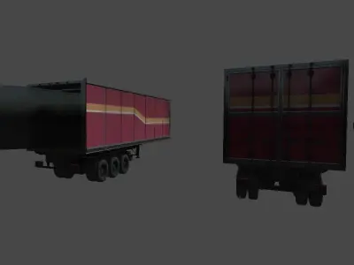 Single Truck Low-poly 3D model