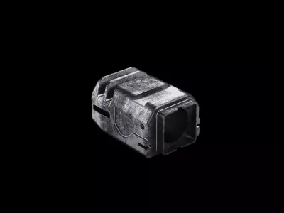  Muzzle brake mechanical part technical industrial 3D model