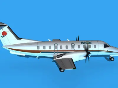Embraer EMB120 Flight West 3D model
