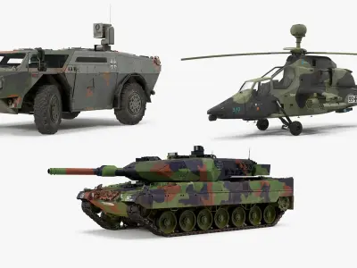 German Military Vehicles Collection 3D model